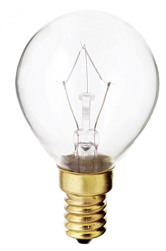 40 Watt G14 Incandescent; Clear; 1500 Average rated hours; 370 Lumens; European base; 130 Volt;