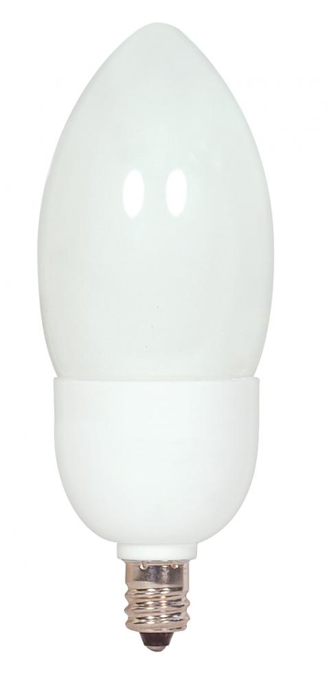 5 Watt; B11 Compact Fluorescent; 5000K; 82 CRI; Candelabra base; 120 Volt