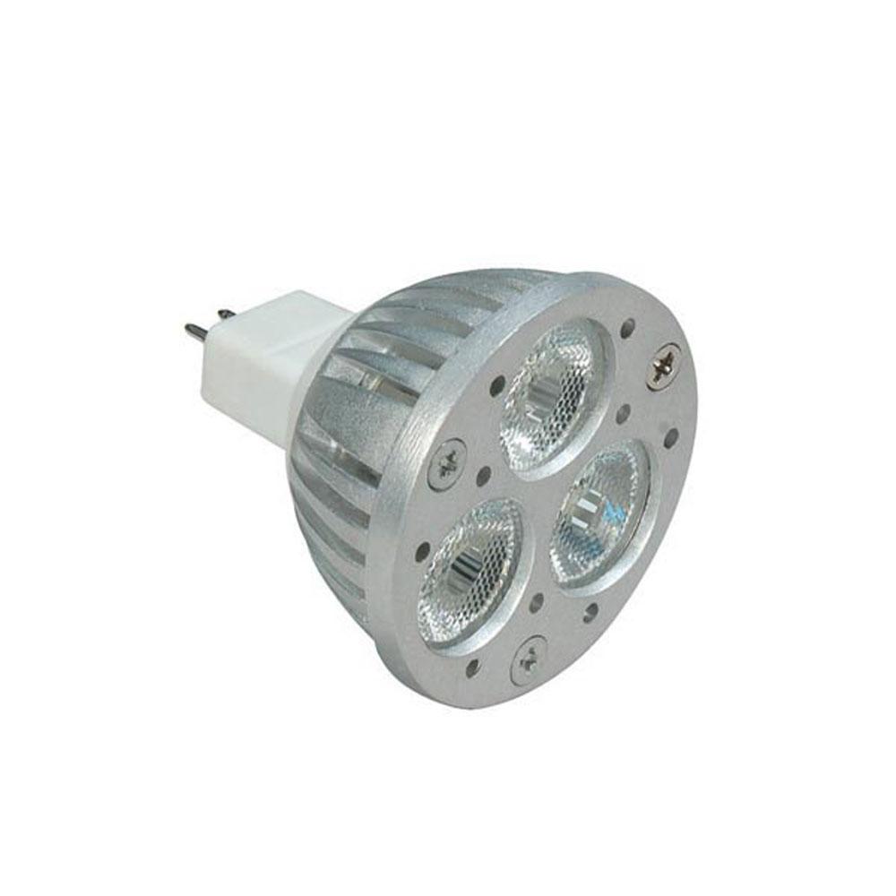 Discontinued - 3.6 watt; MR16; 3000K; 18' beam spread; Miniature 2 Pin Round base; 12 volts