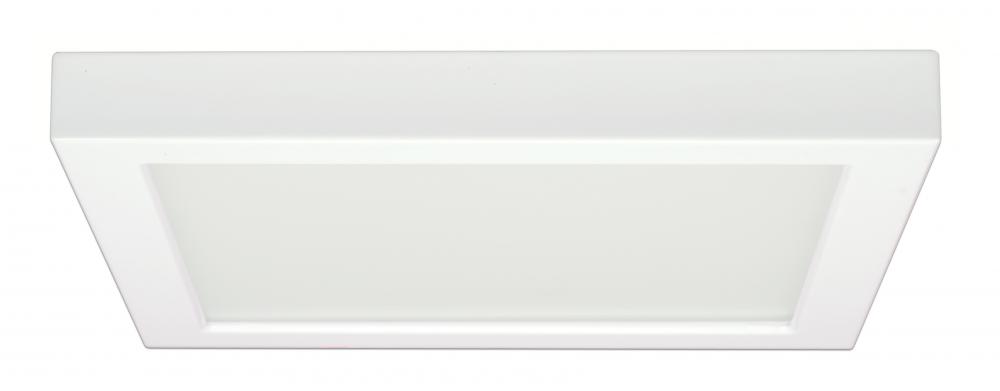 18.5 watt; 9" Flush Mount LED Fixture; 3000K; Square Shape; White Finish; 120 volts; 90CRI