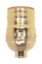 Satco Products Inc. 80/1010 - Short Keyless Socket; 1/8 IPS; Aluminum; Brite Gilt Finish; 660W; 250V; 500 Master