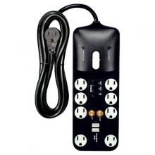 Satco Products Inc. 91/234 - 8 Outlet Surge Strip; 6 Foot 14/3 SJT With Flat Plug; 3000 Joules; 15A-120V; 1875W