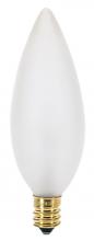 Satco Products Inc. A3587 - 60 Watt B10 Incandescent; Frost; 2500 Average rated hours; 642 Lumens; Candelabra base; 130 Volt;