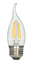 Satco Products Inc. S8610 - 4.5 Watt CA11 LED; Clear; Medium base; 2700K; 450 Lumens; 120 Volt; Carded