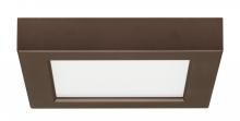 Satco Products Inc. S9326 - 10.5 watt; 5.5" Flush Mount LED Fixture; 2700K; Square Shape; Bronze Finish; 120 volts