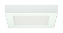 Satco Products Inc. S9327 - 10.5 watt; 5.5" Flush Mount LED Fixture; 3000K; Square Shape; White Finish; 120 volts