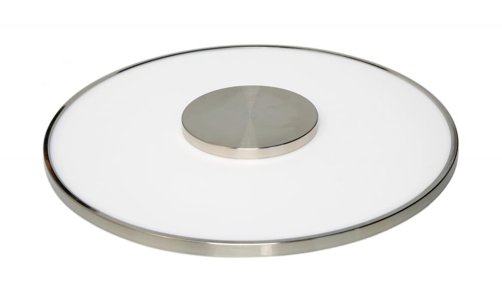 31.5 watt; 17" Flush Mount LED Fixture; Round Shape; Brushed Nickel Finish