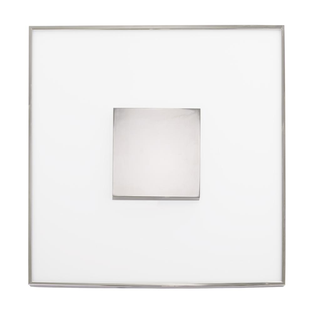 31.5 watt; 17" Flush Mount LED Fixture; Square Shape; Polished Nickel Finish