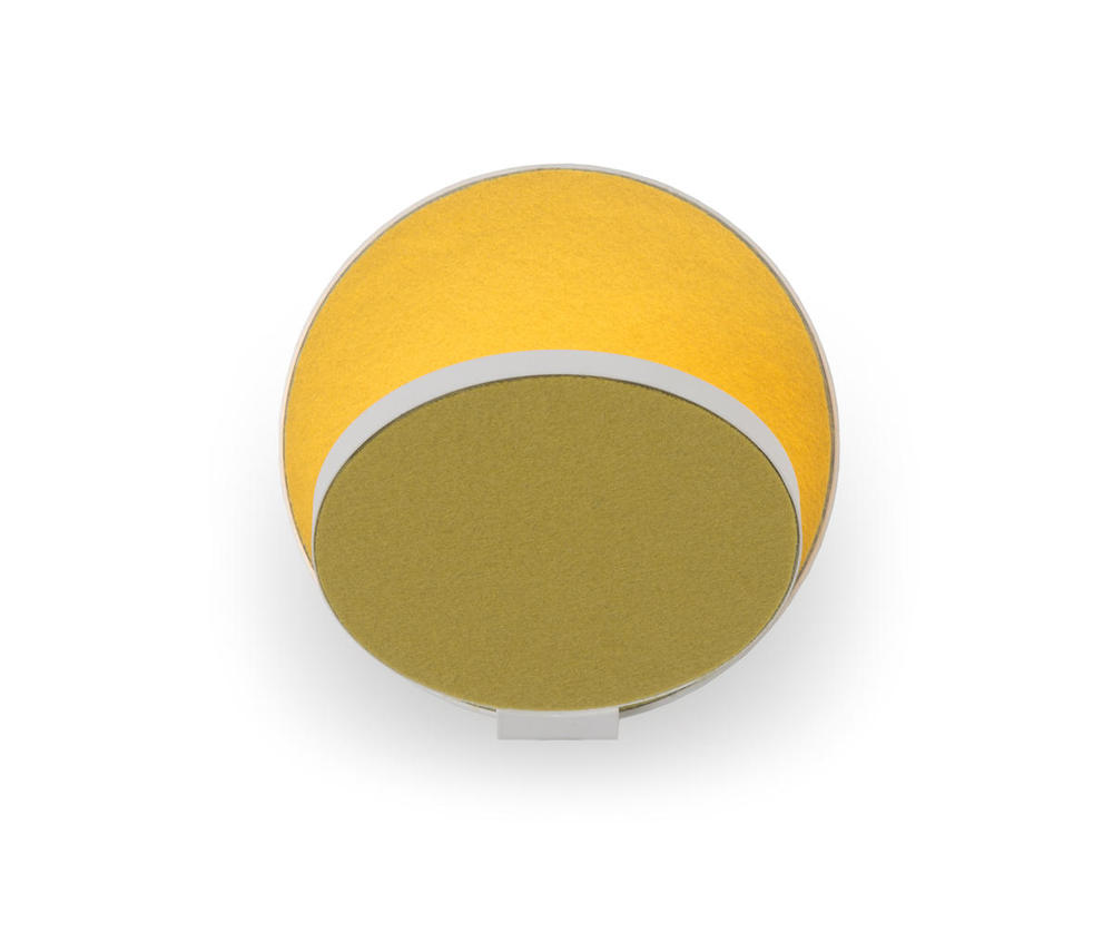 Gravy Wall Sconce - Matte White Body, Honeydew (felt) plates - Hardwire