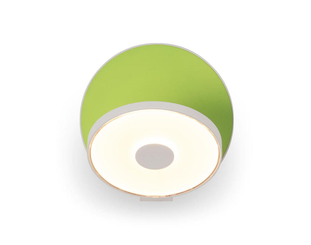 Gravy Wall Sconce - Matte White Body, Matte Green plates - Hardwire