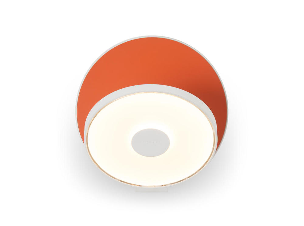 Gravy Wall Sconce - Matte White Body, Matte Orange plates - Hardwire