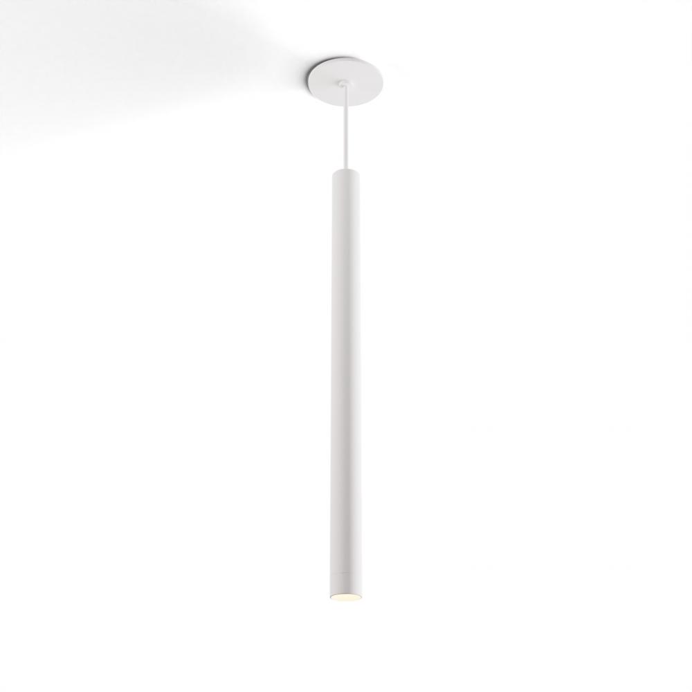 Combi Pendant 24" Single Unit Matte White with Matte White Canopy, Suspension / Flush Mount 2-in