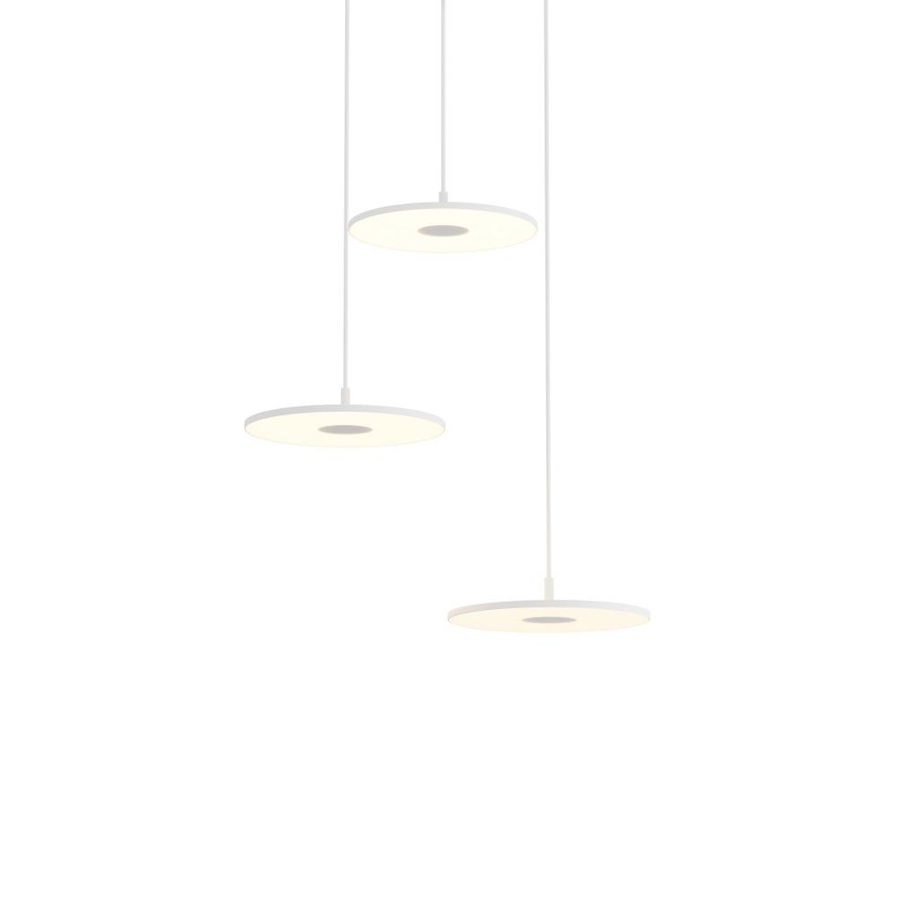 Yurei Circular 3 Pendant Lamp (Matte White) (No Lamp Shade)