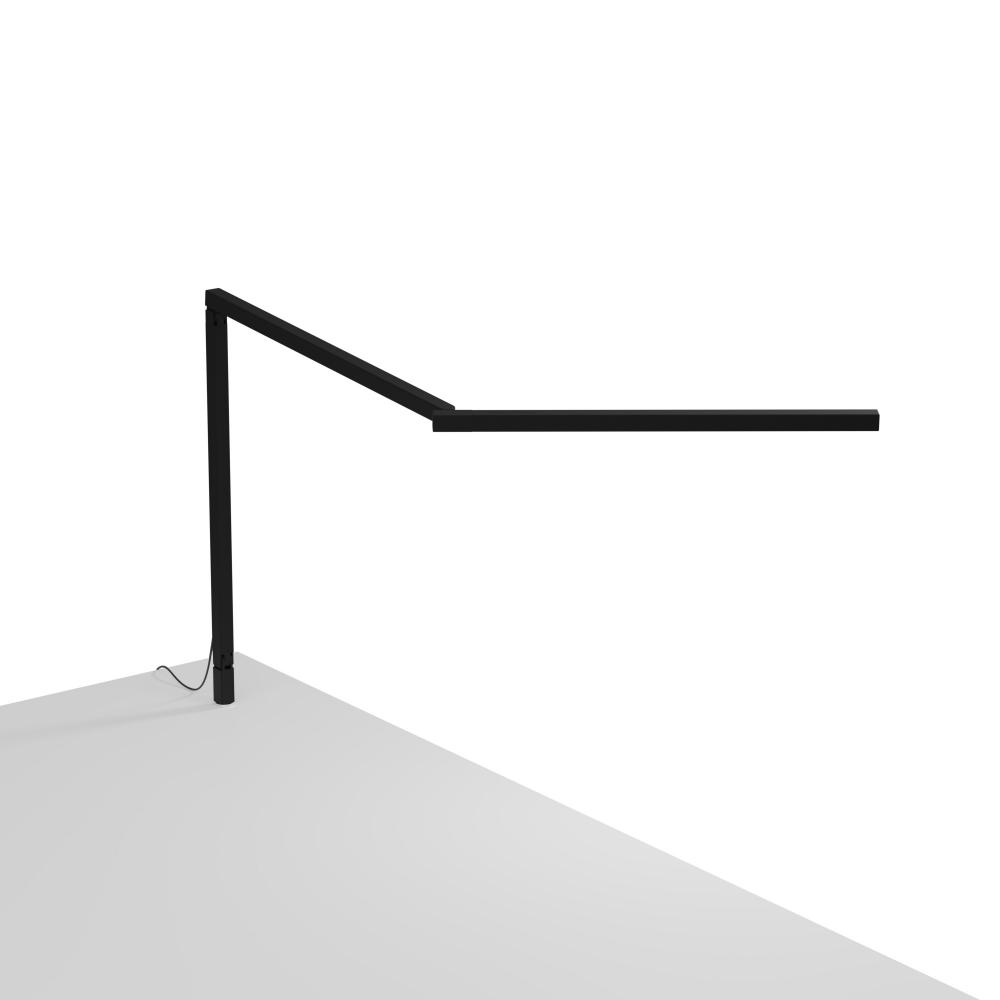 Z-Bar Mini Desk Lamp Gen 4 (Warm Light; Matte Black) with Through-Table Mount