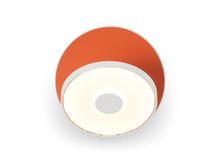 Koncept Inc GRW-S-MWT-MOR-HW - Gravy Wall Sconce - Matte White Body, Matte Orange plates - Hardwire