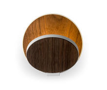 Koncept Inc GRW-S-MWT-OWT-HW - Gravy Wall Sconce - Matte White Body, Oiled Walnut plates - Hardwire