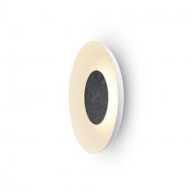 Koncept Inc RMW-12-SW-CCF-HW+24BD-MWT - Ramen Wall Sconce 12" (Charcoal Felt) with 24" back dish (Matte White)