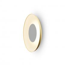 Koncept Inc RMW-12-SW-MWT-HW+24BD-GMW - Ramen Wall Sconce 12" (Matte White) with 24" back dish (Gold w/ Matte White Interior)