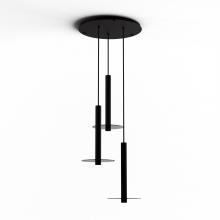 Koncept Inc CMP-C3-S-16-MTB+GDGY9 - Combi Pendant 16" Circular 3 Combo Matte Black with Matte Black Canopy