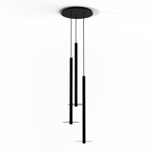 Koncept Inc CMP-C3-S-36-MTB+GDGY9 - Combi Pendant 36" Circular 3 Combo Matte Black with Matte Black Canopy