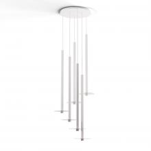 Koncept Inc CMP-C6-S-36-MWT+GCLR9 - Combi Pendant 36" Circular 6 Combo Matte White with Matte White Canopy