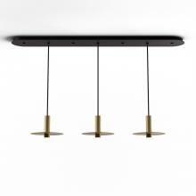 Koncept Inc CMP-L3-S-06-BRS+MBRS9 - Combi Pendant 6" Linear 3 Combo Brass with Matte Black Canopy