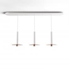 Koncept Inc CMP-L3-S-12-MWT+GTEA9 - Combi Pendant 12" Linear 3 Combo Matte White with Matte White Canopy