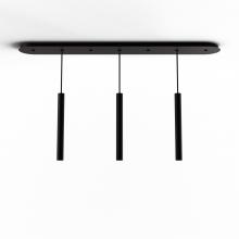 Koncept Inc CMP-L3-S-16-MTB - Combi Pendant 16" Linear 3 Combo Matte Black with Matte Black Canopy