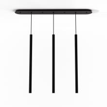 Koncept Inc CMP-L3-S-36-MTB - Combi Pendant 36" Linear 3 Combo Matte Black with Matte Black Canopy