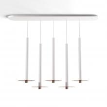 Koncept Inc CMP-L5-S-24-MWT+GTEA9 - Combi Pendant 24" Linear 5 Combo Matte White with Matte White Canopy