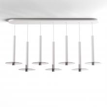 Koncept Inc CMP-L7-S-16-MWT+GDGY9 - Combi Pendant 16" Linear 7 Combo Matte White with Matte White Canopy