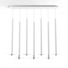 Koncept Inc CMP-L7-S-36-MWT+GCLR9 - Combi Pendant 36" Linear 7 Combo Matte White with Matte White Canopy