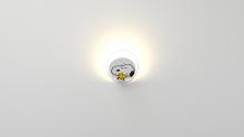 Koncept Inc GRW-S-MWT-SW1-PI - Peanuts® Gravy Wall Sconce - Matte White body, Snoopy Woodstock plates - Plug-in