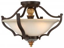 Minka Metropolitan N6450-652 - 3 LIGHT SEMI FLUSH