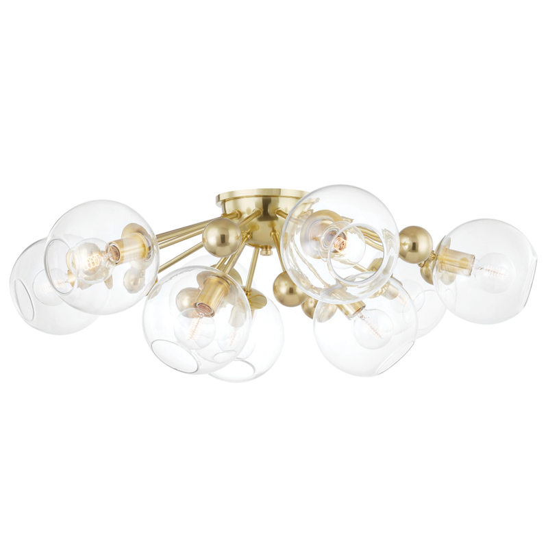 9 LIGHT SEMI FLUSH