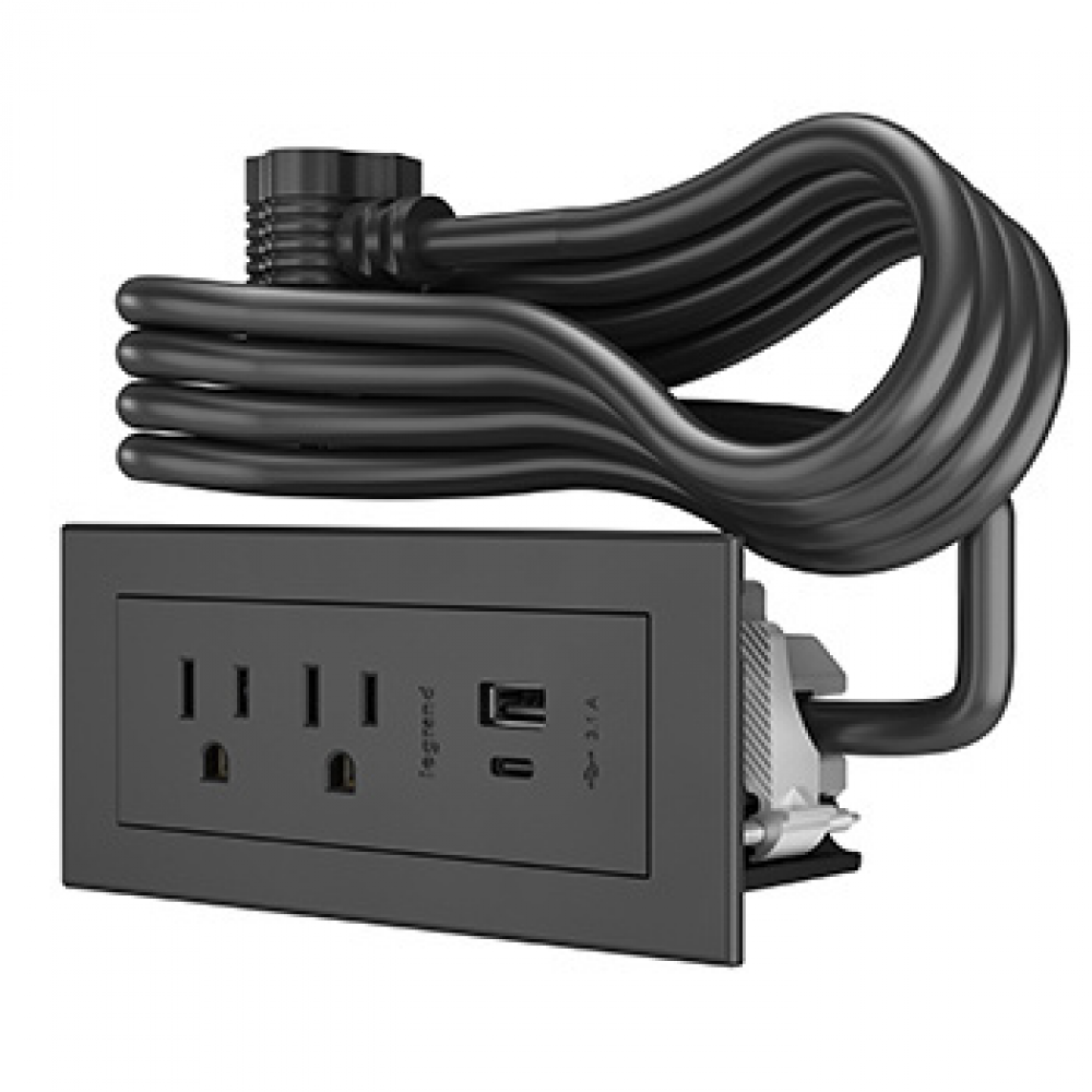 radiant? FPC USB A/C, 10FT, BK 2 TR OL, 2 USB CHARGING PORTS