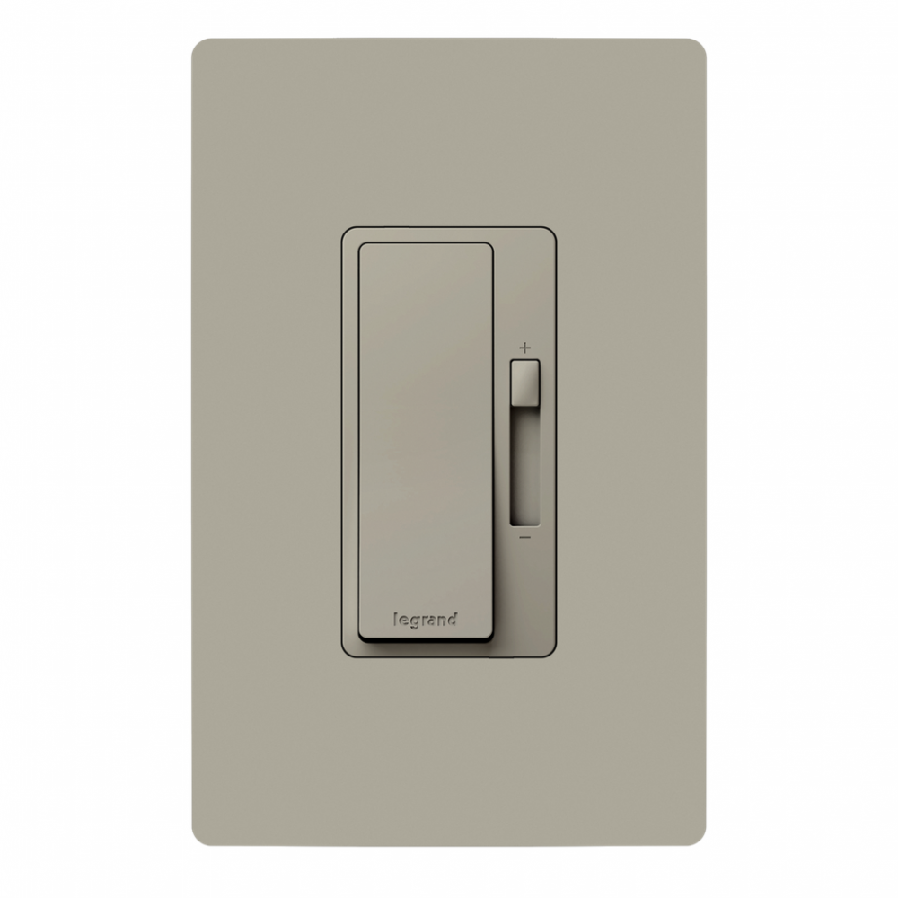 radiant? LED Advanced 150W Single Pole 3-Way Dimmer with Wall Plate, Nickel