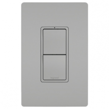 Legrand Radiant RCD33GRY - radiant® Two Single Pole/3-Way Switches, Gray