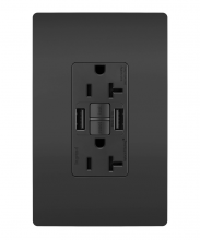 Legrand Radiant 2097TRUSBAABK - radiant® Tamper-Resistant 20A Duplex Self-Test GFCI Receptacles with SafeLock® Protection, Type A/A 