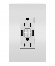 Legrand Radiant 1597TRUSBAAWC4 - radiant? Tamper-Resistant 15A Duplex Self-Test GFCI Receptacles with SafeLock? Protection, USB Type (4 pack)