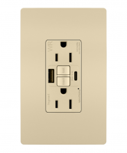 Legrand Radiant 1597TRWRUSBACI - radiant® Tamper-Resistant Weather-Resistant 15A Duplex Self-Test GFCI Receptacles with SafeLock® Pro