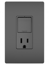 Legrand Radiant RCD38TRBK - radiant® Single Pole/3-Way Switch with 15A Tamper-Resistant Outlet, Black