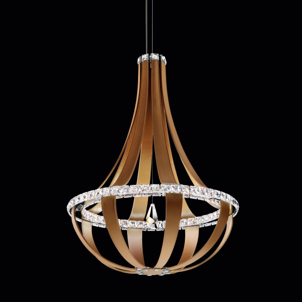 Crystal Empire LED 36IN 3000K 120V Pendant in Grizzly Black with Crystals from Swarovski®