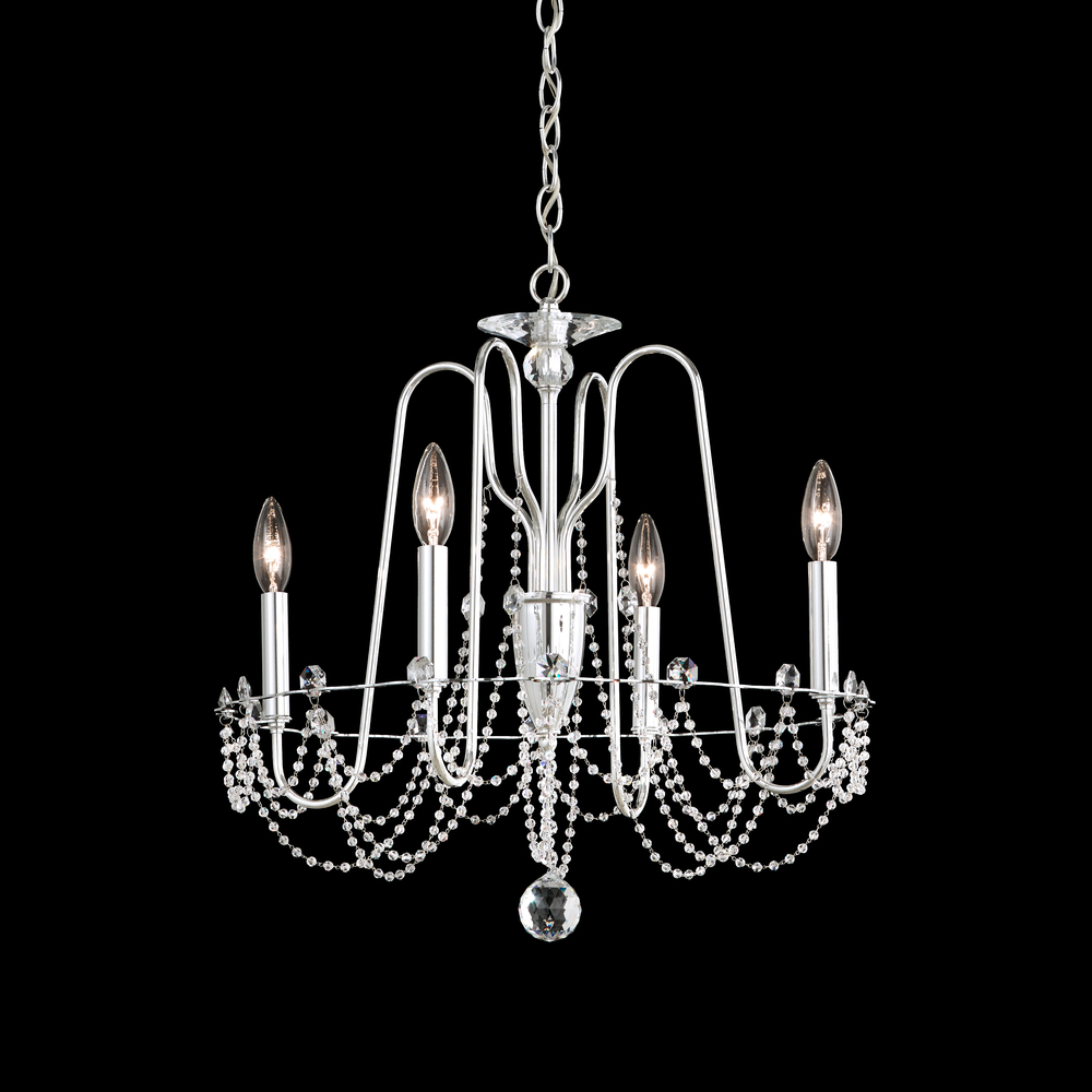 Esmery 4 Light 120V Chandelier in Aurelia with Clear Optic Crystal