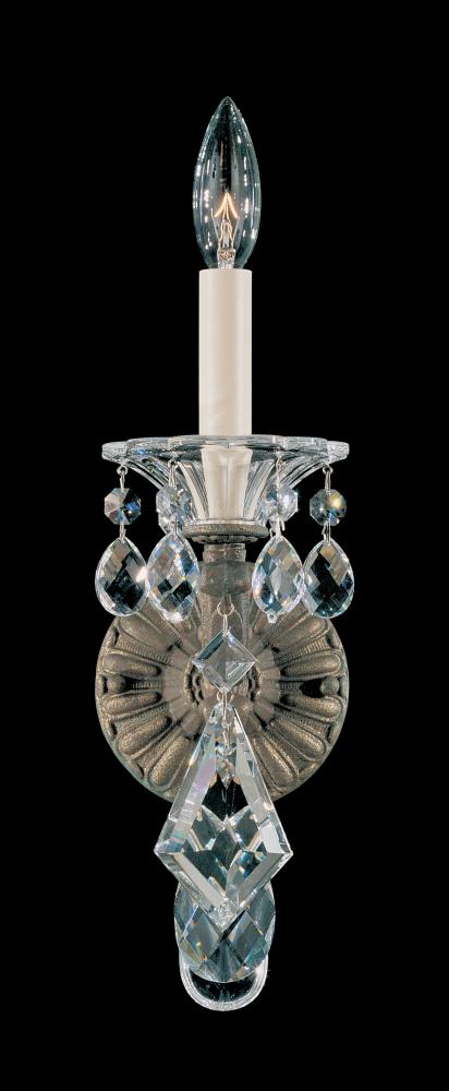 La Scala 1 Light 120V Wall Sconce in Parchment Gold with Radiance Crystal