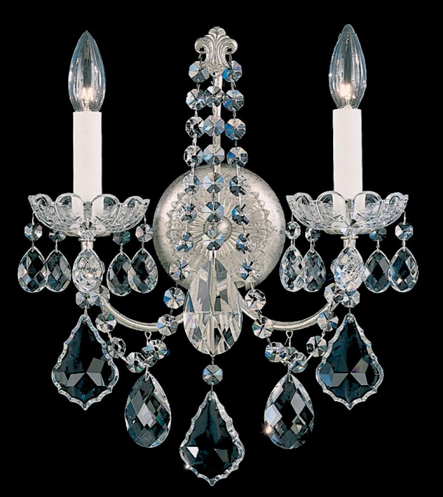 New Orleans 2 Light 120V Wall Sconce in Heirloom Gold with Heritage Handcut Crystal