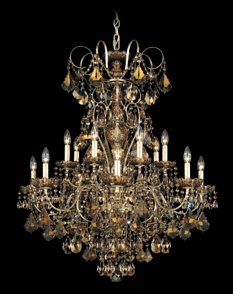 New Orleans 14 Light 120V Chandelier in Polished Silver with Radiance Crystal