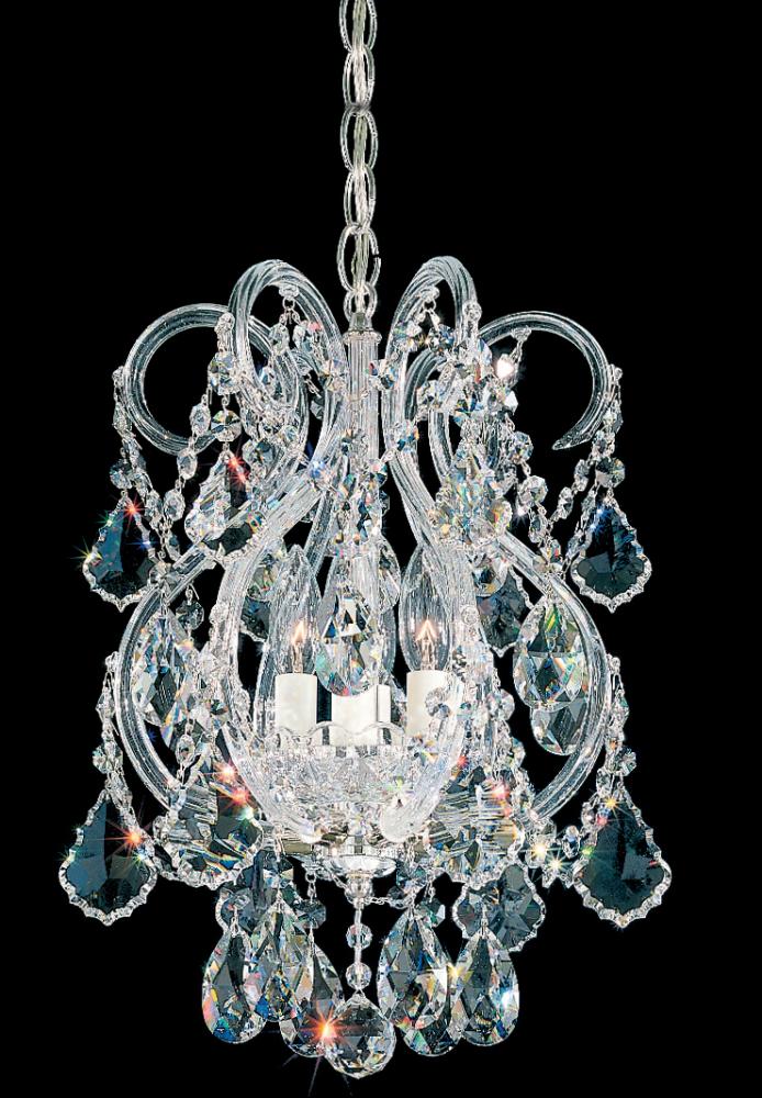 Olde World 4 Light 120V Mini Pendant in Aurelia with Heritage Handcut Crystal