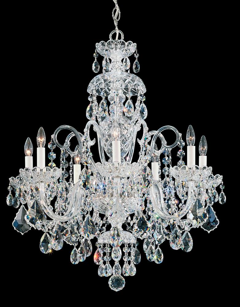 Olde World 7 Light 120V Chandelier in Aurelia with Heritage Handcut Crystal