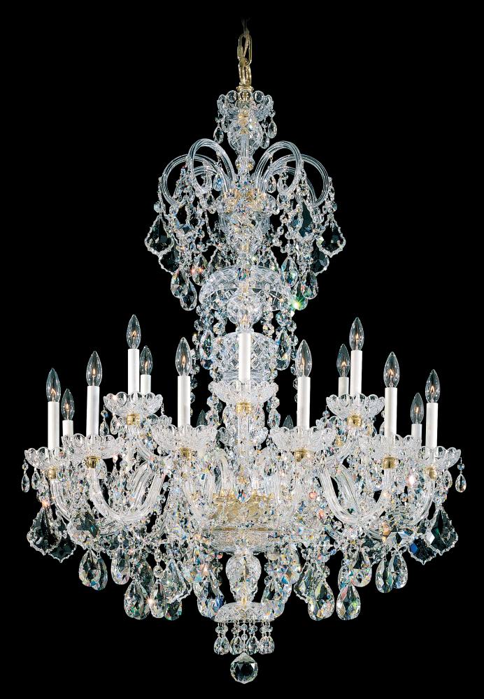 Olde World 23 Light 120V Chandelier in Aurelia with Heritage Handcut Crystal